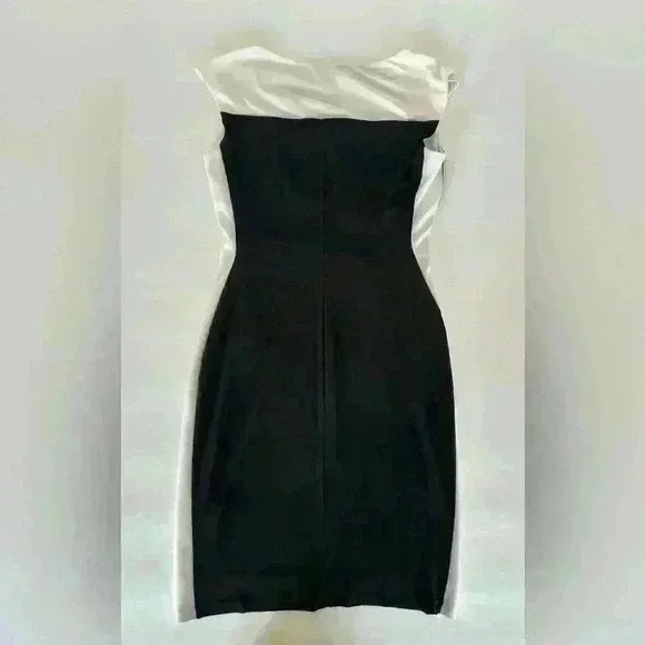 Chaps Black & White Pull-on Dress - Picture 5 of 6